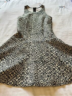 Abercrombie & Fitch Black and White Patterned Mini Dress